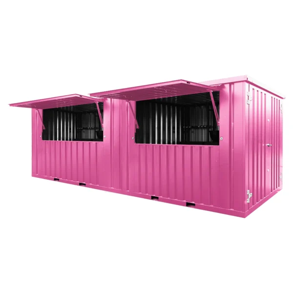 Contenedor de barras extraíble 6x2 metros XL Rosa RAL 3015