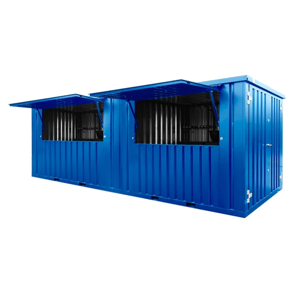 Contenedor de barras extraíble 6x2 metros XL Azul RAL 5015