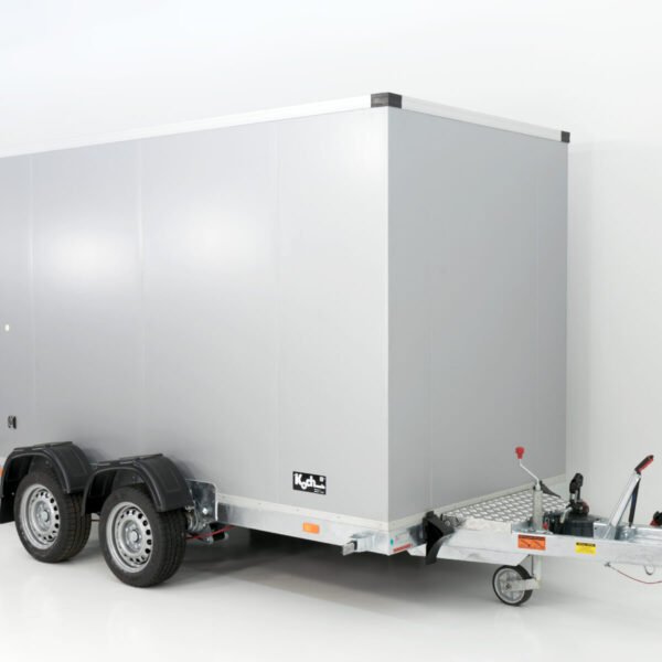 Vezeko remolque de plataforma abatible 157x344cm altura: 190cm 2,7t | Negro