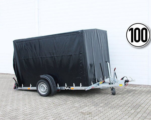 Remolque abatible Vezeko 162x272x155 1,3t lona alta negro