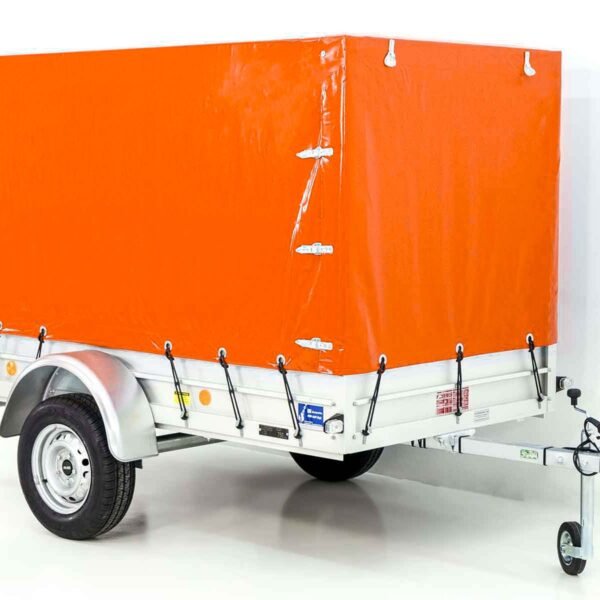 Remolque Koch con lona 125x250cm 750kg | tipo U4 | lona alta 140 cm profesional | naranja