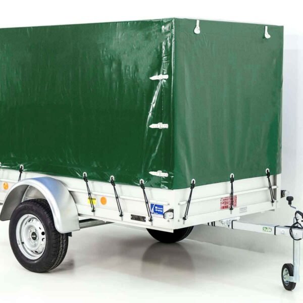 Remolque Koch con lona 125x250cm 750kg | tipo U4 | lona alta 140 cm profesional | verde