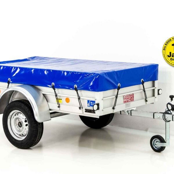 Remolque Koch con lona 105x205cm 750kg | tipo U2 | lona plana azul profesional